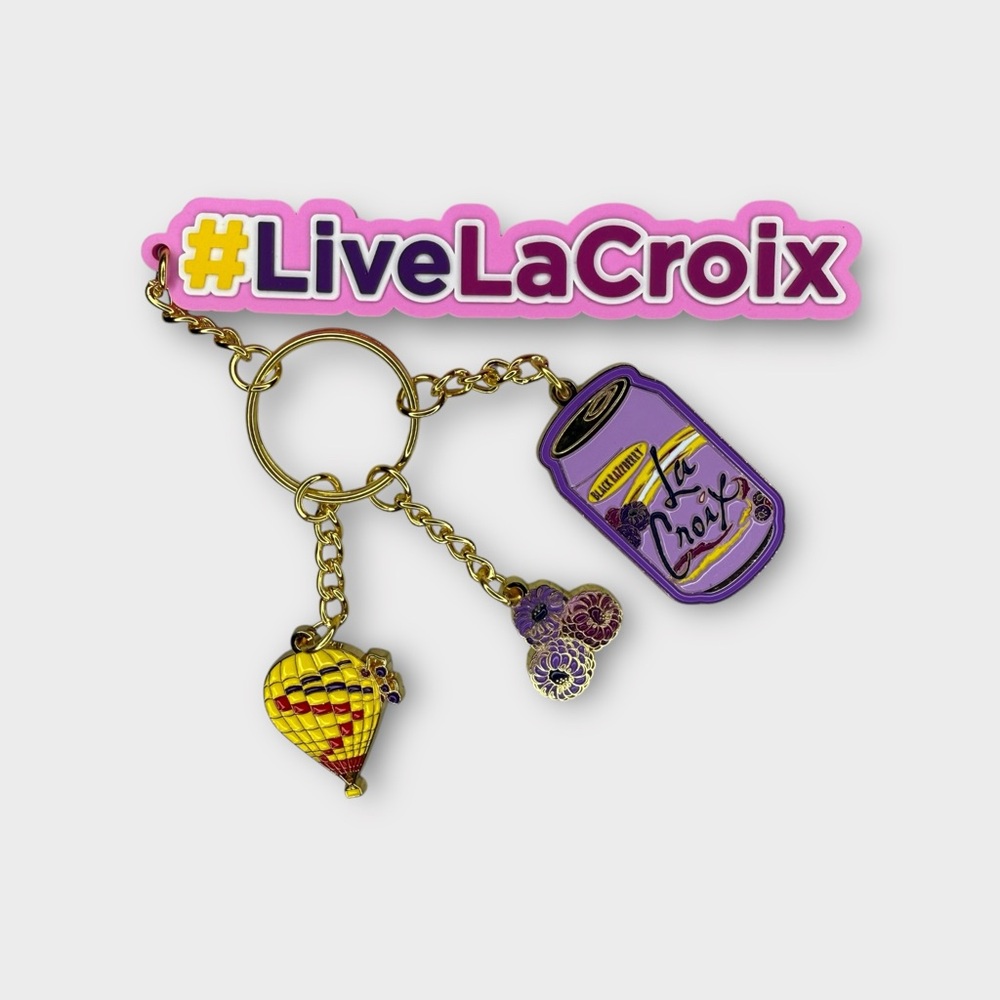 La Croix Blackrazzberry Charm Keychain